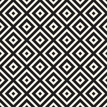 Abstract geometric pattern with stripes, lines. Seamless vector stylish background. Black and white lattice texture.
