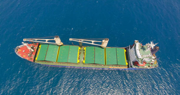 istock General cargo ship at sea - Aerial image 816107354