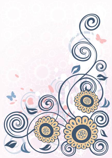 Floral background vector art illustration