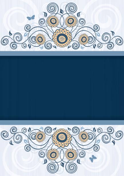 kwiatowe tło - scroll shape flower floral pattern grunge stock illustrations