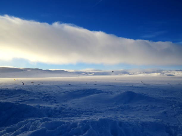 istock Wind surfing and snowkiting in winter 816129512