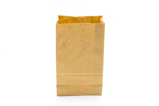 istock recycle brown paper bag on white background 816162114