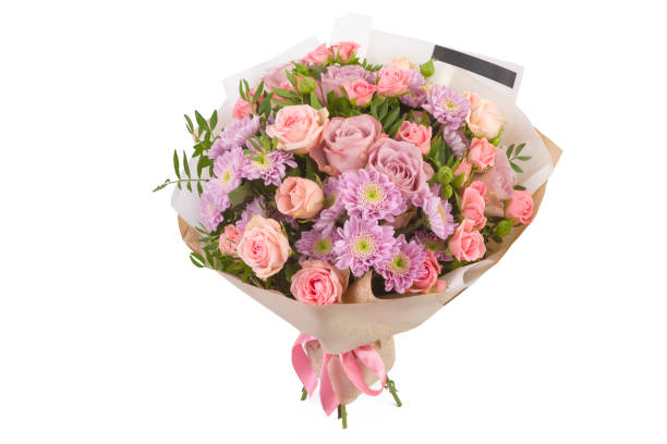 istock Bright buketny composition from fresh flowers, the white isolated background 816162500