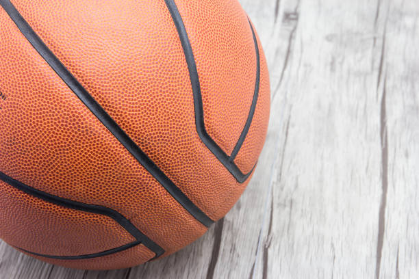 istock Basketball ball on wood background 816162554
