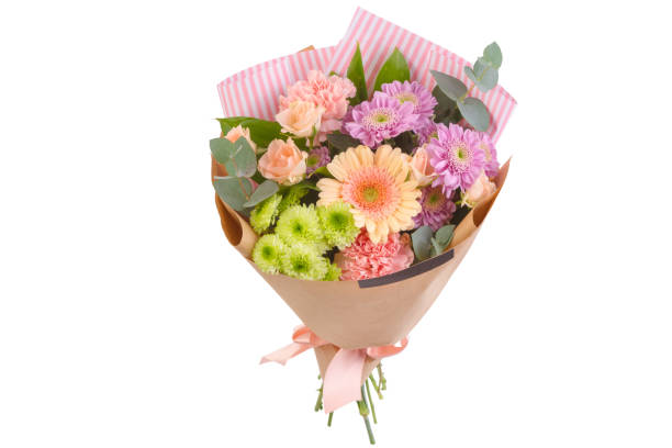 istock Bright buketny composition from fresh flowers, the white isolated background 816165224