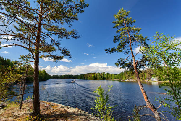 Saimaa lake nearby Lappeenranta, Finland stock photo
