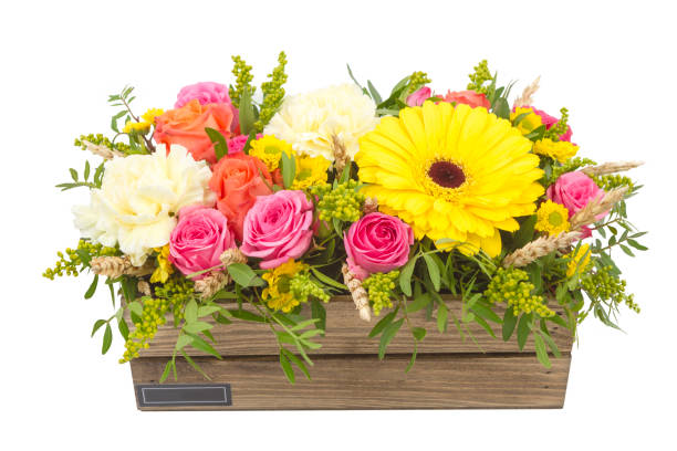 istock Bright buketny composition from fresh flowers, the white isolated background 816174000
