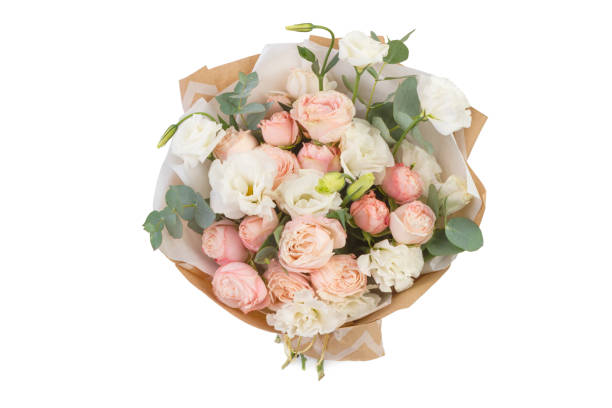 istock Bright buketny composition from fresh flowers, the white isolated background 816180778
