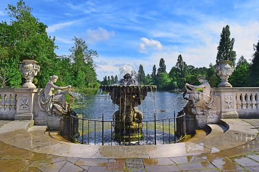 famous Italian Gardens at Hyde Park in London, UK