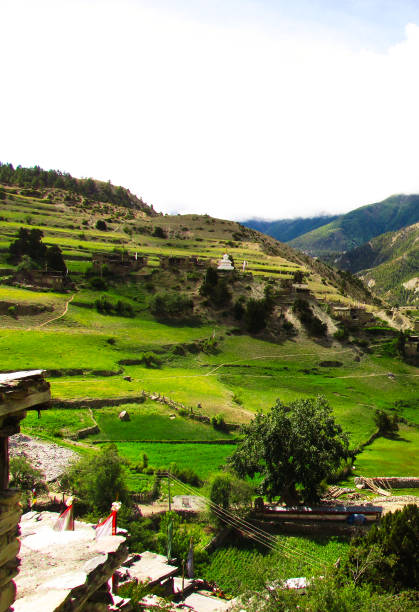istock treking around Annapurna circuit 816188550
