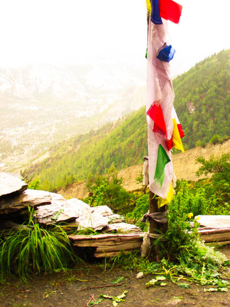 istock treking around Annapurna circuit 816189460