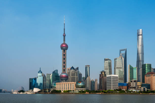 istock Shanghai skyline in sunny day, China 816194026