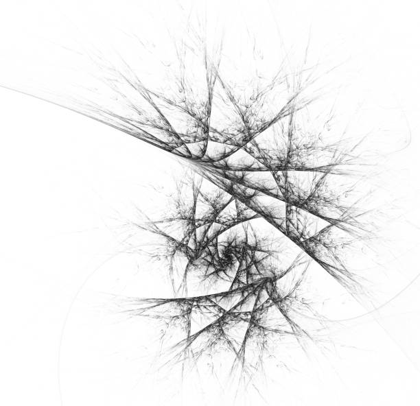 istock Monochrome abstract fractal illustration 816194788
