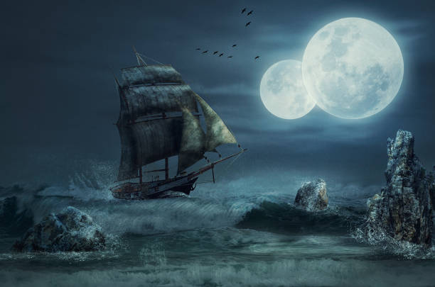 istock Sailboat goes onto a rocks 816198256