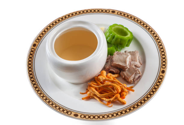 Ribs soup with bitter gourd and Cordyceps flower