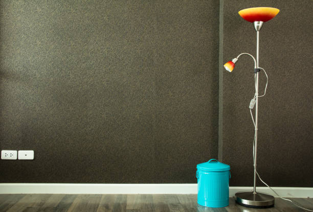 istock Living room with lamp and wall background vintage style 816207500