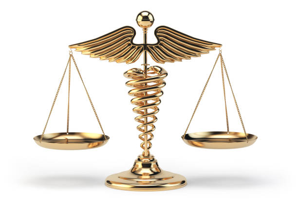 Medical Caduceus Symbol As Scales Concept Of Medicine And Justice Stock  Photo - Download Image Now - iStock