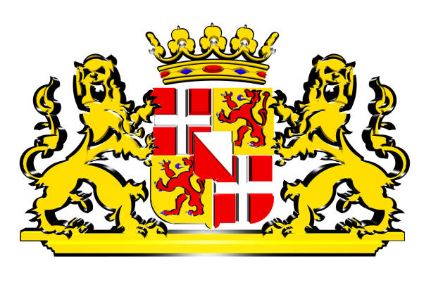 old isolated over white coat of arms of denmark