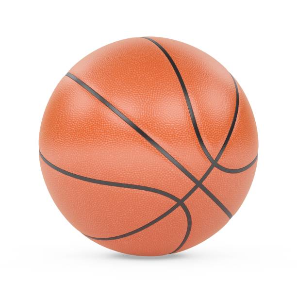 istock 3D rendering basketball ball isolated on white background 816223390