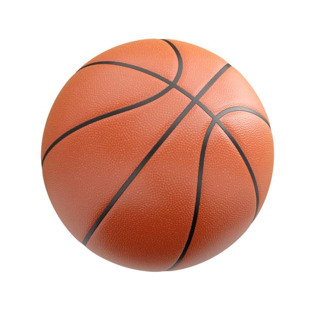 istock 3D rendering basketball ball isolated on white background 816223550
