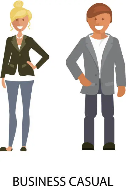 Vector illustration of Business casual style