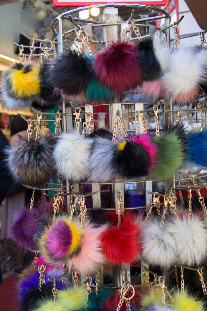 istock Set of colorful  pompoms in the bazaar 816236700