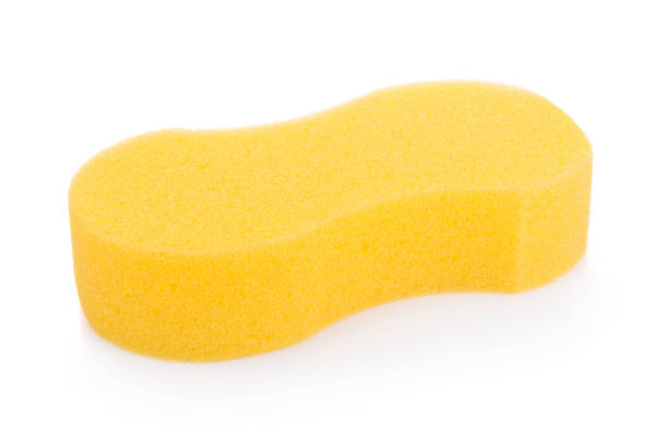 istock Micro sponge for cleaning and washing car isolated on white background 816240186