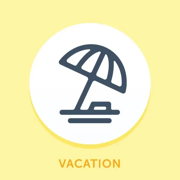 Vector illustration of Umbrella Curve Icon