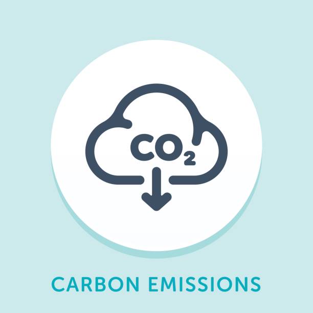 значок кривой облака - air emissions stock illustrations