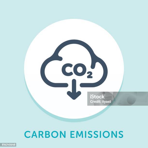 Cloud Curve Icon Stock Illustration - Download Image Now - Carbon Dioxide, Icon Symbol, Greenhouse Gas