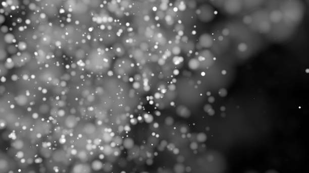 istock Beautiful monochrome bokeh blurred background defocused lights 816243440