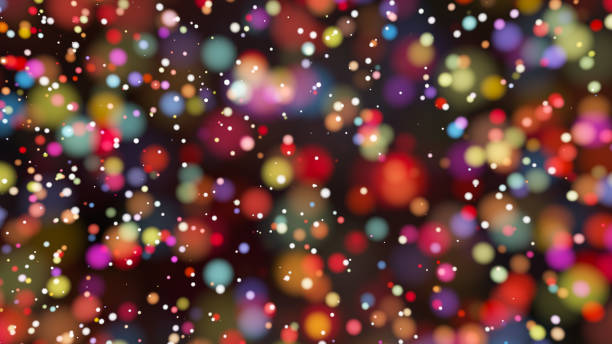 istock Beautiful colorful bokeh blurred background defocused lights 816243464