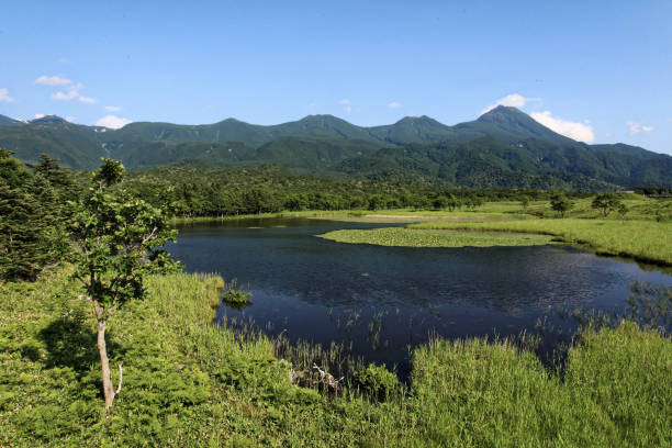 Shiretoko Nationoal Park Shiretoko Nationoal Park shiretoko mountains stock pictures, royalty-free photos & images