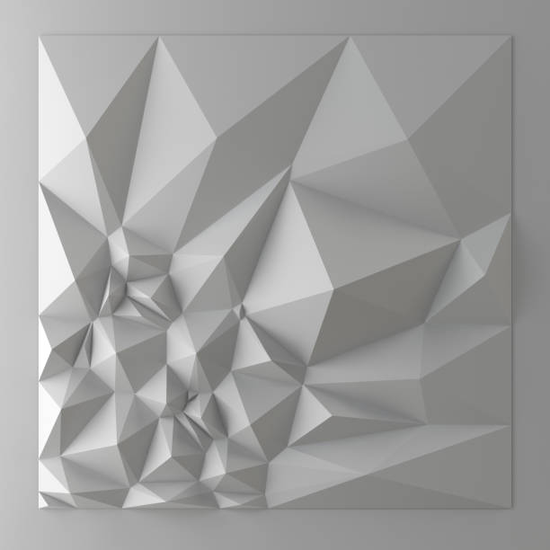 3d abstract geometric background, white polygon shapes 3d abstract geometric background, white polygon shapes facet joint photos stock pictures, royalty-free photos & images