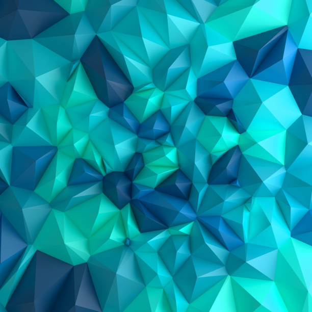 istock 3d abstract geometric background, blue polygon shapes 816254626