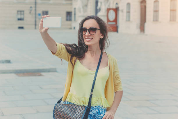 istock Tourist woman selfie 816271032