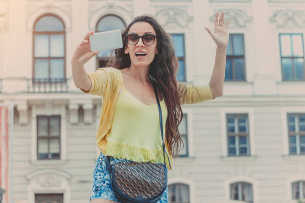 istock Tourist woman selfie 816271340