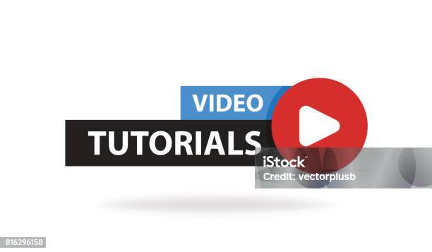 Now Playing Tutorialbackground Online Video Tutorials Education Button Play Lesson Concept Vector ...