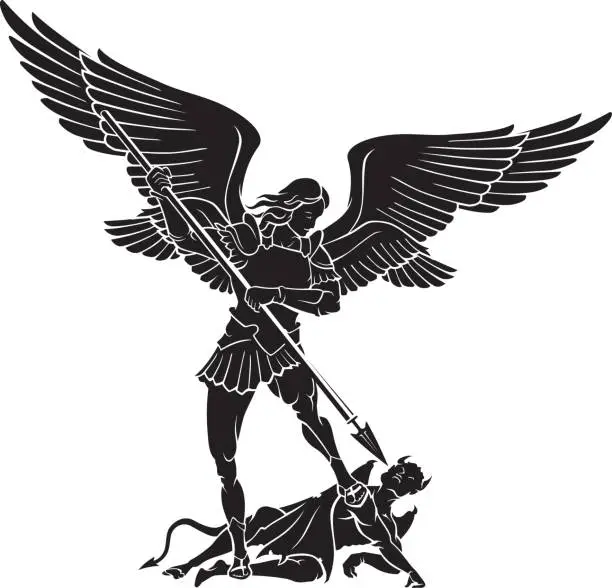 Vector illustration of Archangel Michael