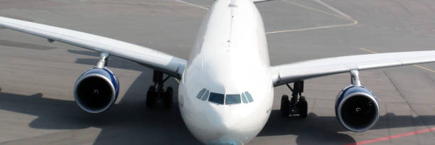 istock Aerial View Of Passengers Airplane Engine,Nose Cone And Tire 816311678