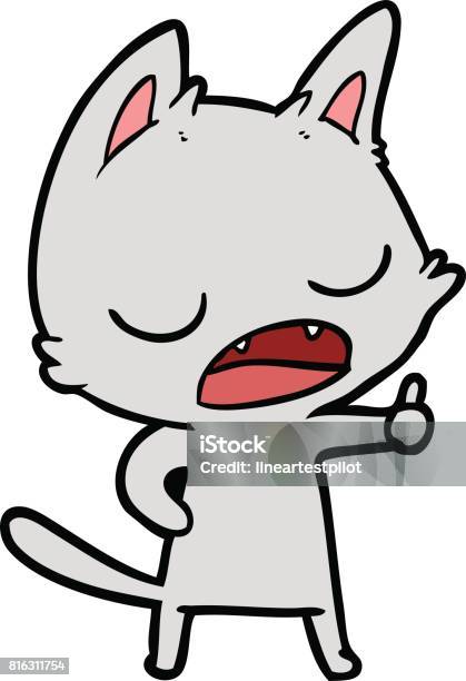 Talking Cat Cartoon Stock Illustration - Download Image Now - Animal, Art,  Cartoon - iStock