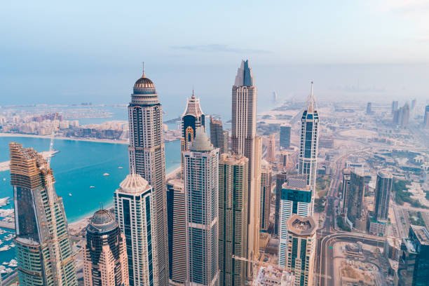 istock Dubai Marina Urban Skyline 816341808