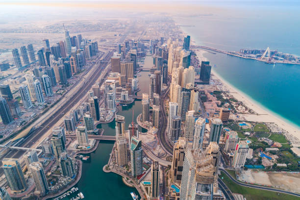 istock Dubai Marina Urban Skyline 816341848