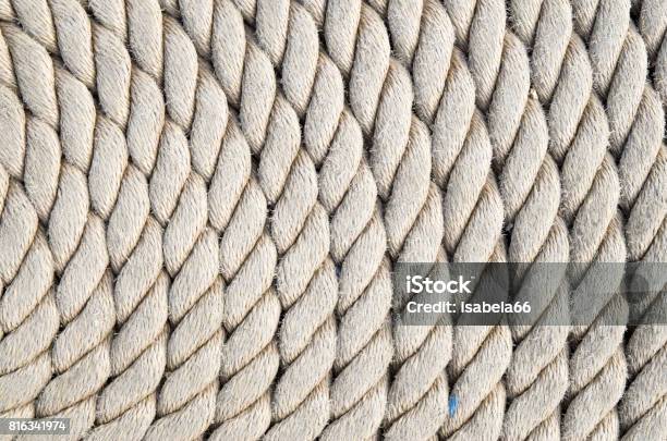 Old White Ropes Closeup Stock Photo - Download Image Now - Abstract, Beige, Braided
