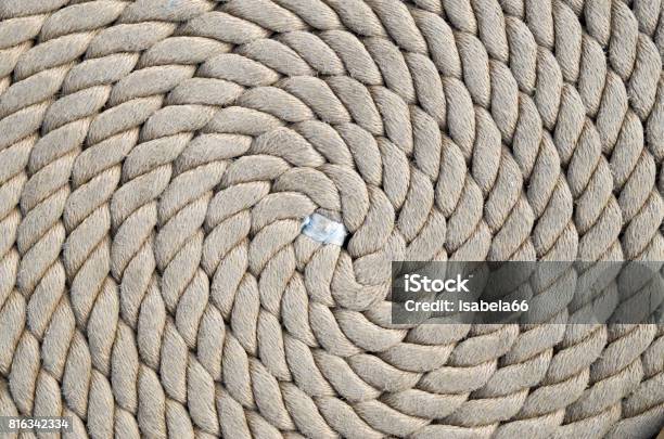 Old White Ropes Closeup Stock Photo - Download Image Now - Abstract, Beige, Braided