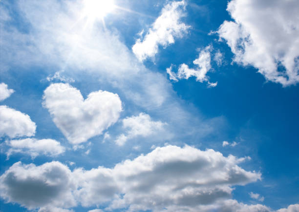 istock heart shape cloud in blue sky background with space for text 816348836