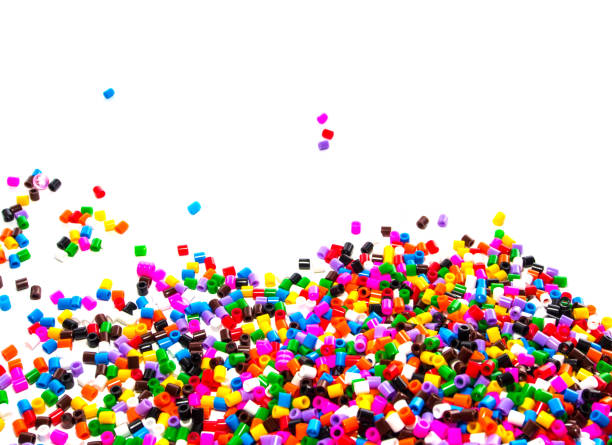 istock Texture of multicolor beads, colorful background 816349096