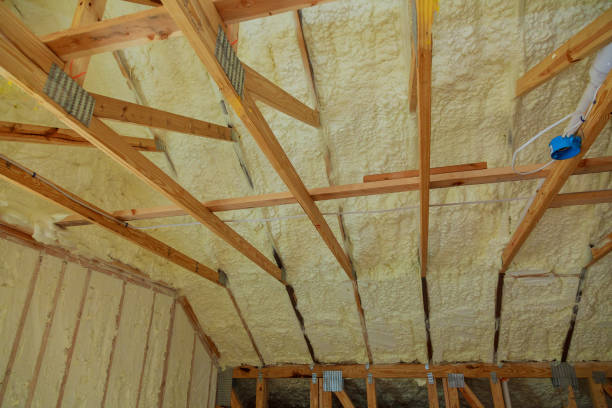 istock wall of an apartment building, covered with insulation foam before 816366286