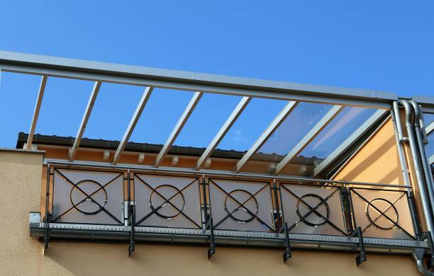 istock Balcony canopy on a residential home 816391218