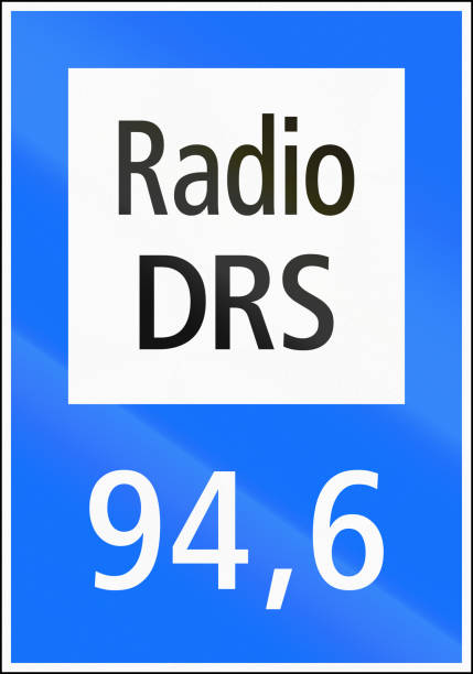 istock Road sign used in Switzerland - Local radio information 816405458